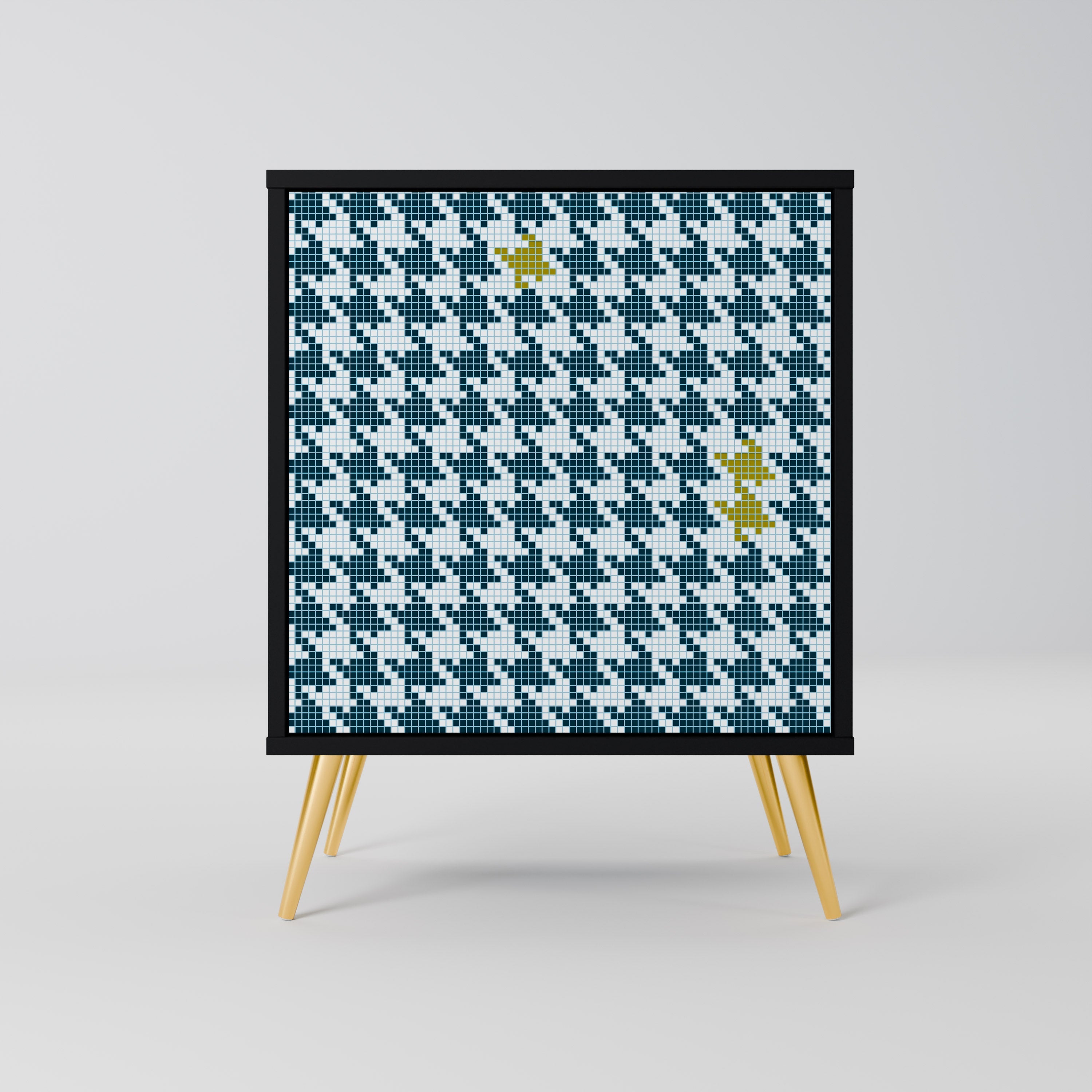 OUT OF CONTEXT Aparador de 1 Porta em Acabamento Preto