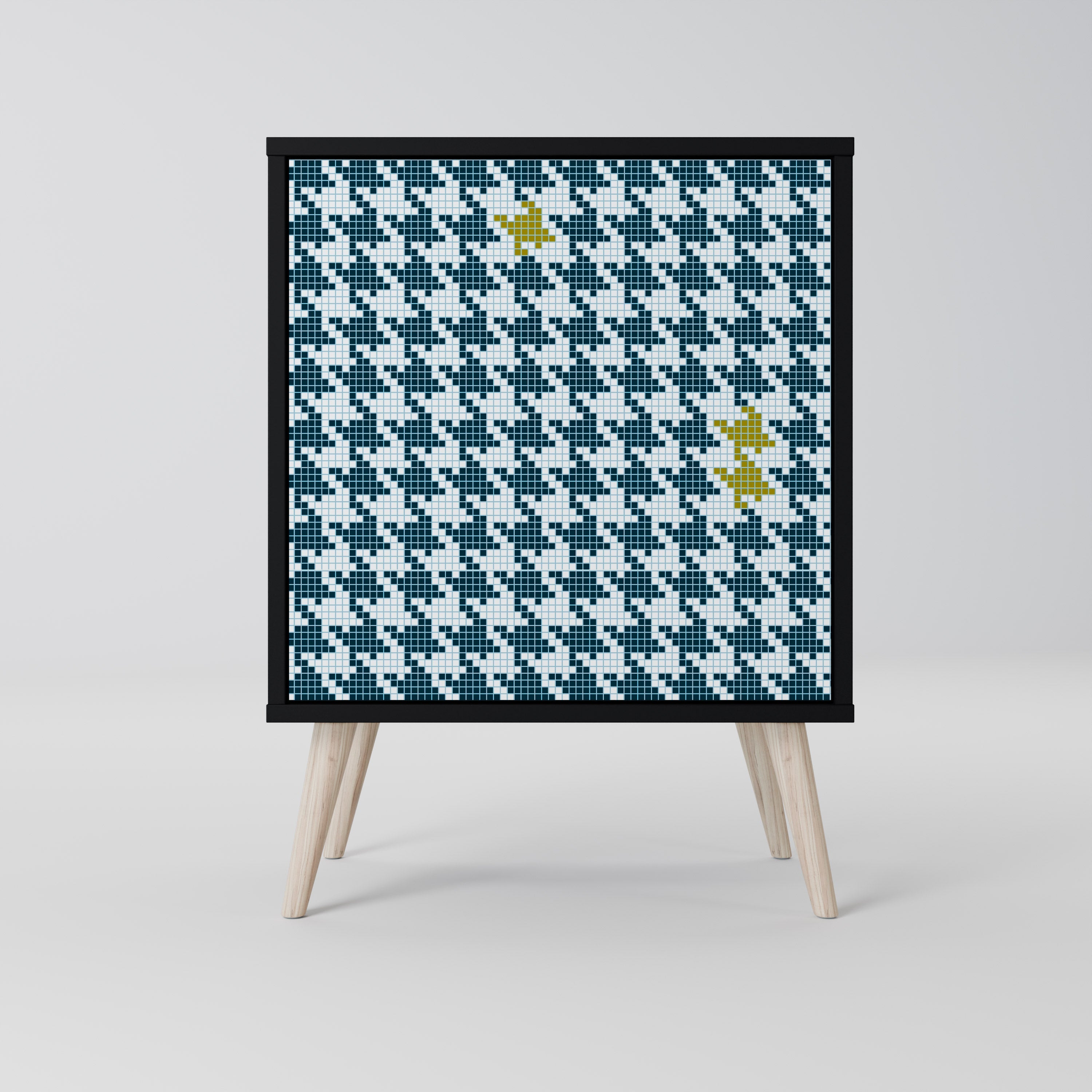 OUT OF CONTEXT Aparador de 1 Porta em Acabamento Preto