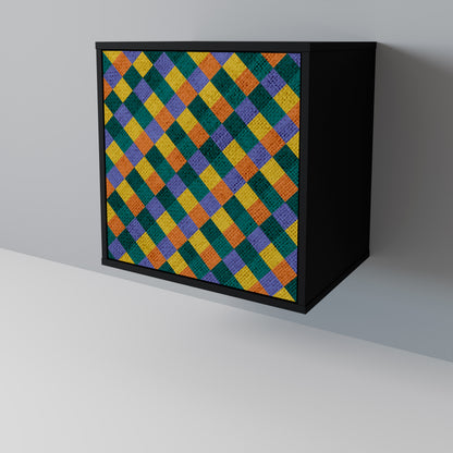 PAINTED SQUARES MIX Aparador de 1 Porta