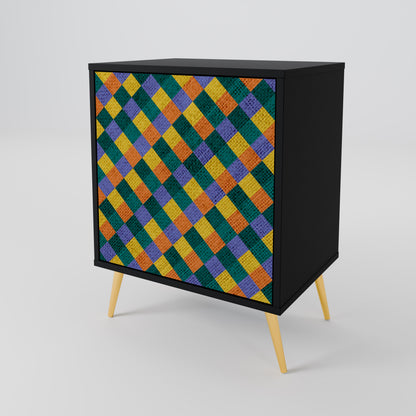 PAINTED SQUARES MIX Aparador de 1 Porta