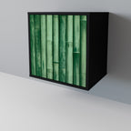 NATURAL GREEN Aparador de 1 Porta em Acabamento Preto