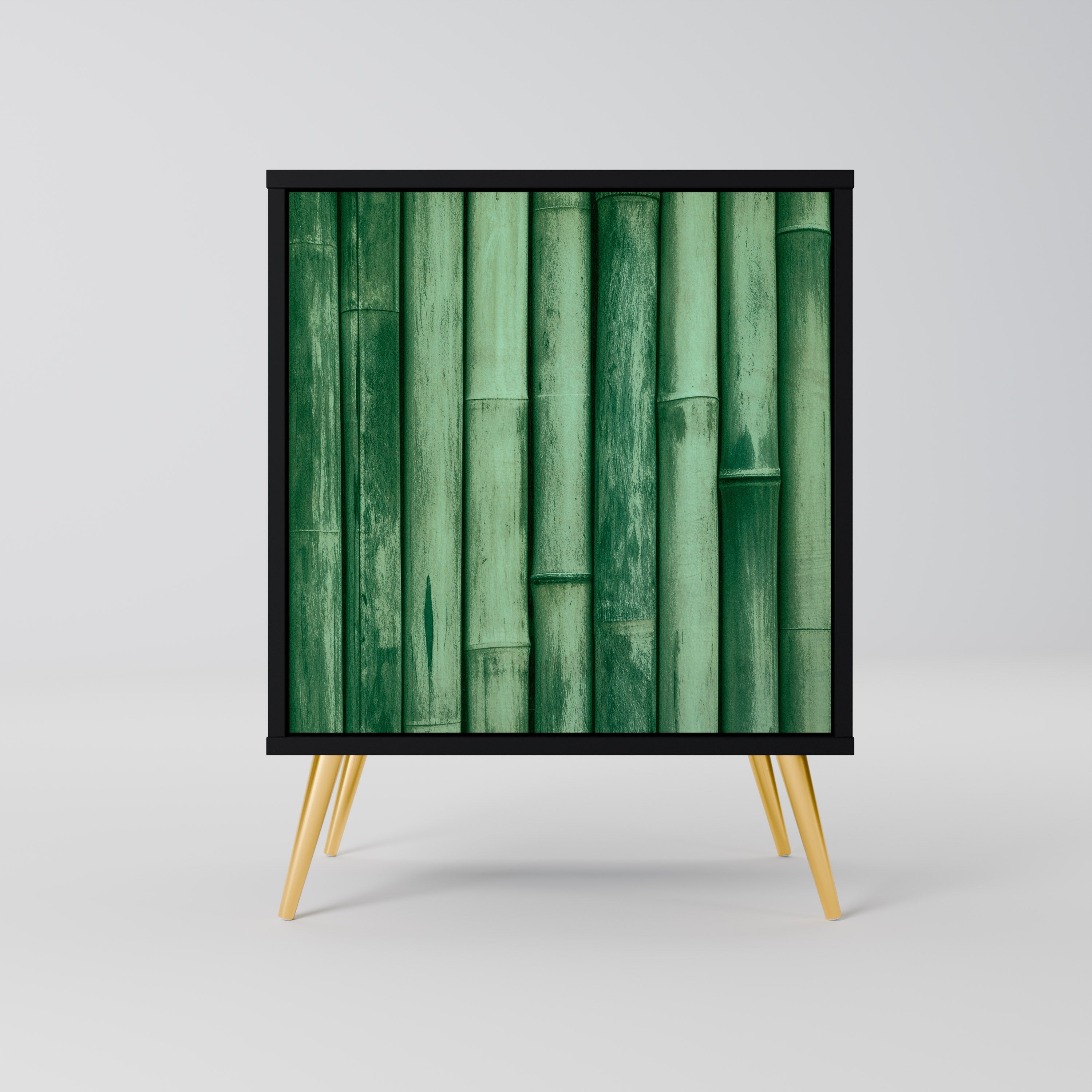 NATURAL GREEN Aparador de 1 Porta em Acabamento Preto