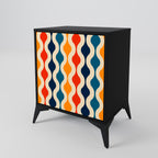 COLORFUL NOSTALGIA 1-Door Sideboard in Black Finish