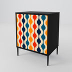 COLORFUL NOSTALGIA 1-Door Sideboard in Black Finish