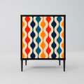 COLORFUL NOSTALGIA 1-Door Sideboard in Black Finish