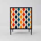 COLORFUL NOSTALGIA 1-Door Sideboard in Black Finish