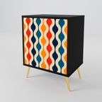 COLORFUL NOSTALGIA 1-Door Sideboard in Black Finish