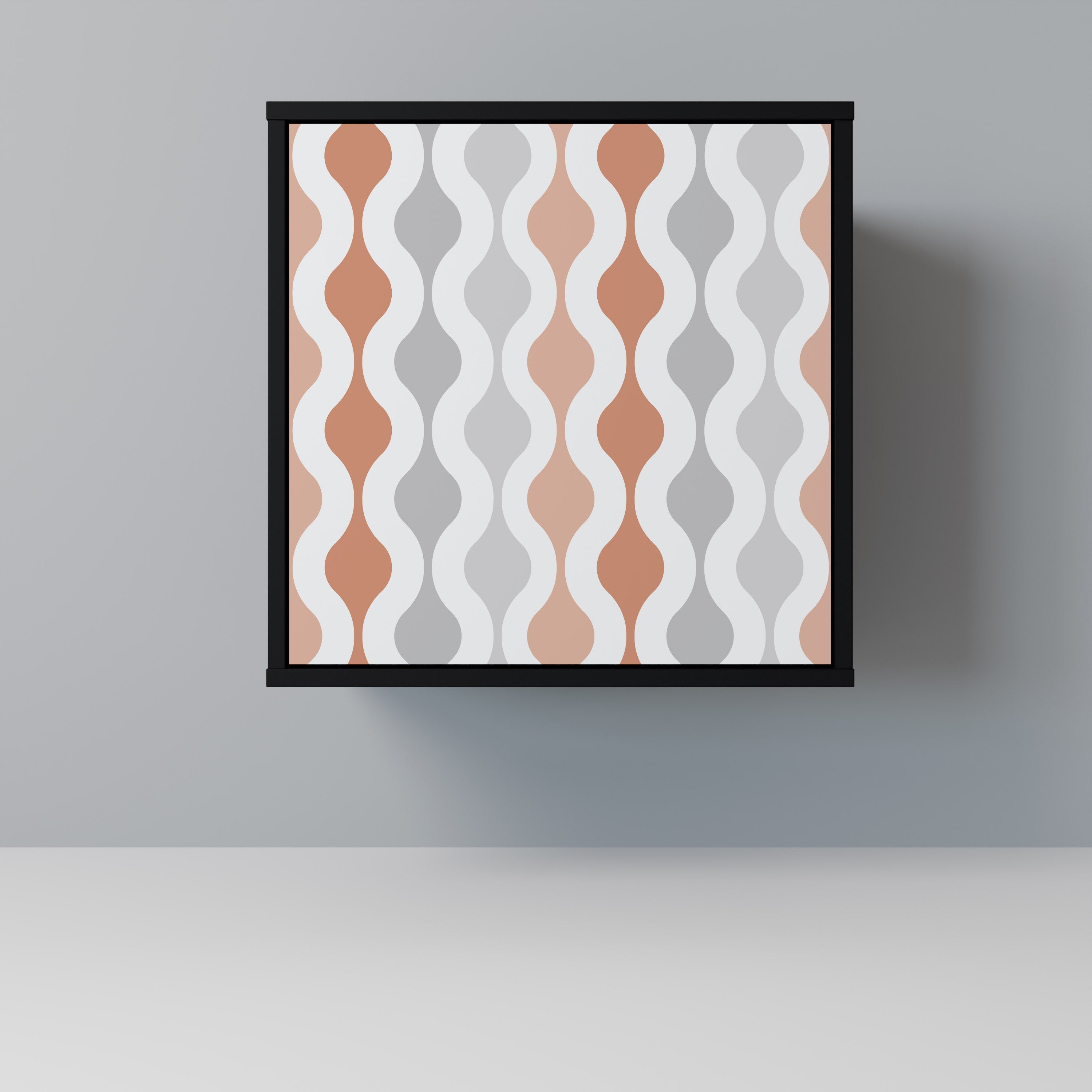 HAZY NOSTALGIA Aparador de 1 Porta em Acabamento Preto