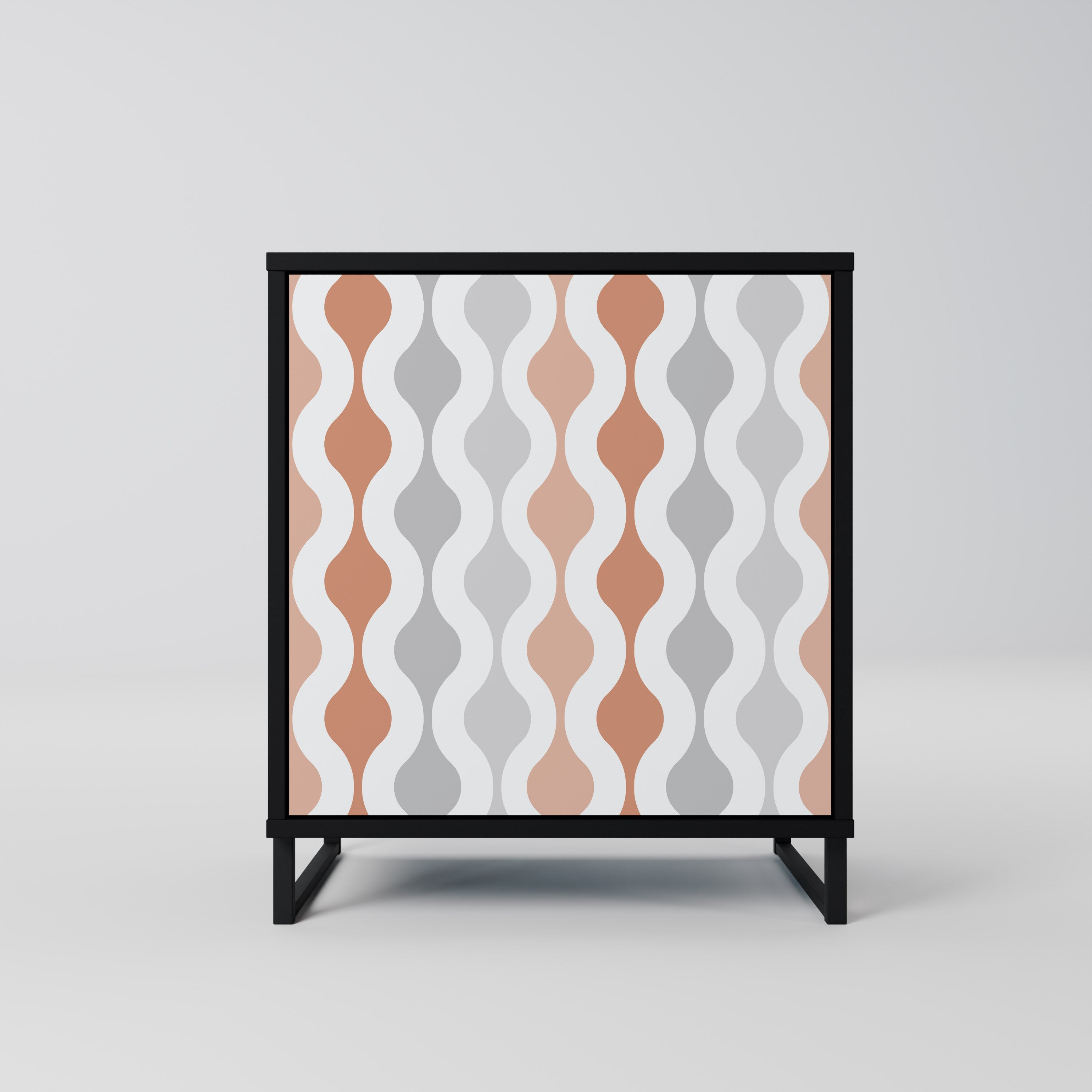 HAZY NOSTALGIA Aparador de 1 Porta em Acabamento Preto