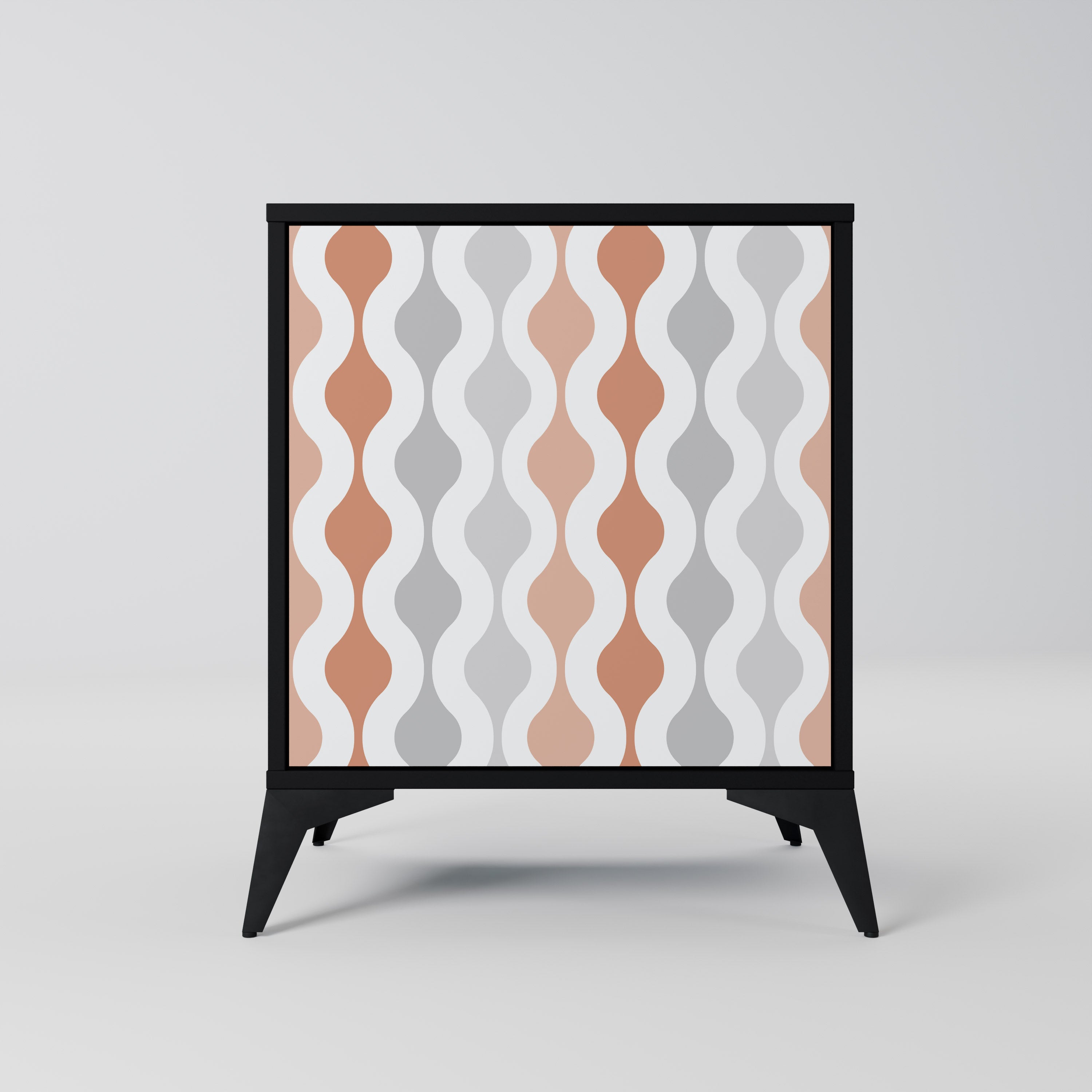 HAZY NOSTALGIA Aparador de 1 Porta em Acabamento Preto