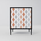 HAZY NOSTALGIA Aparador de 1 Porta em Acabamento Preto