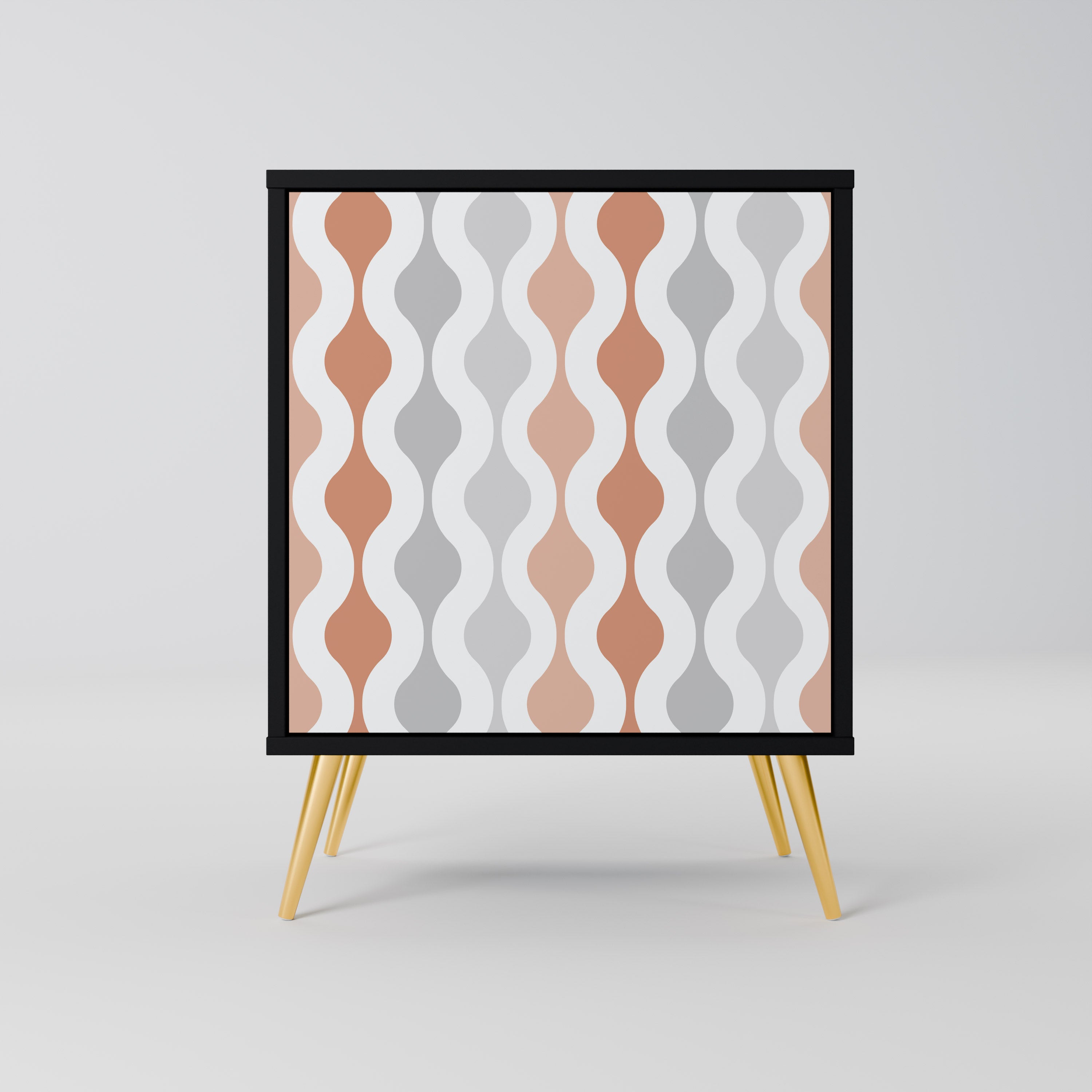 HAZY NOSTALGIA Aparador de 1 Porta em Acabamento Preto