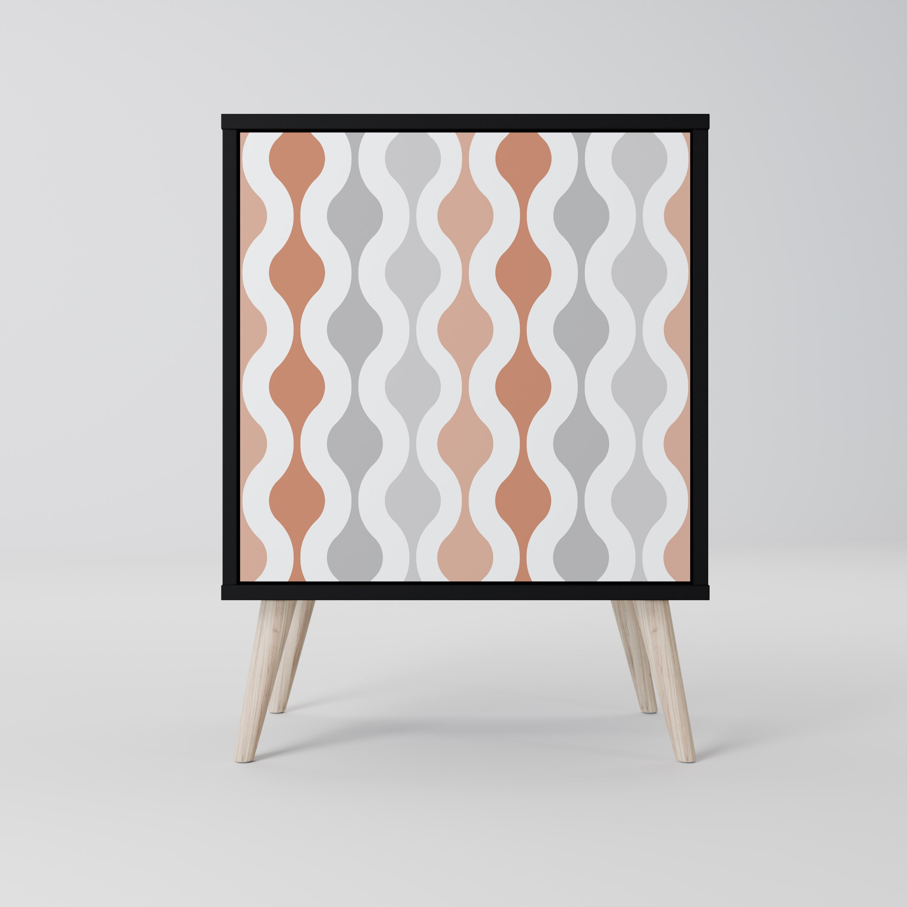 HAZY NOSTALGIA Aparador de 1 Porta em Acabamento Preto