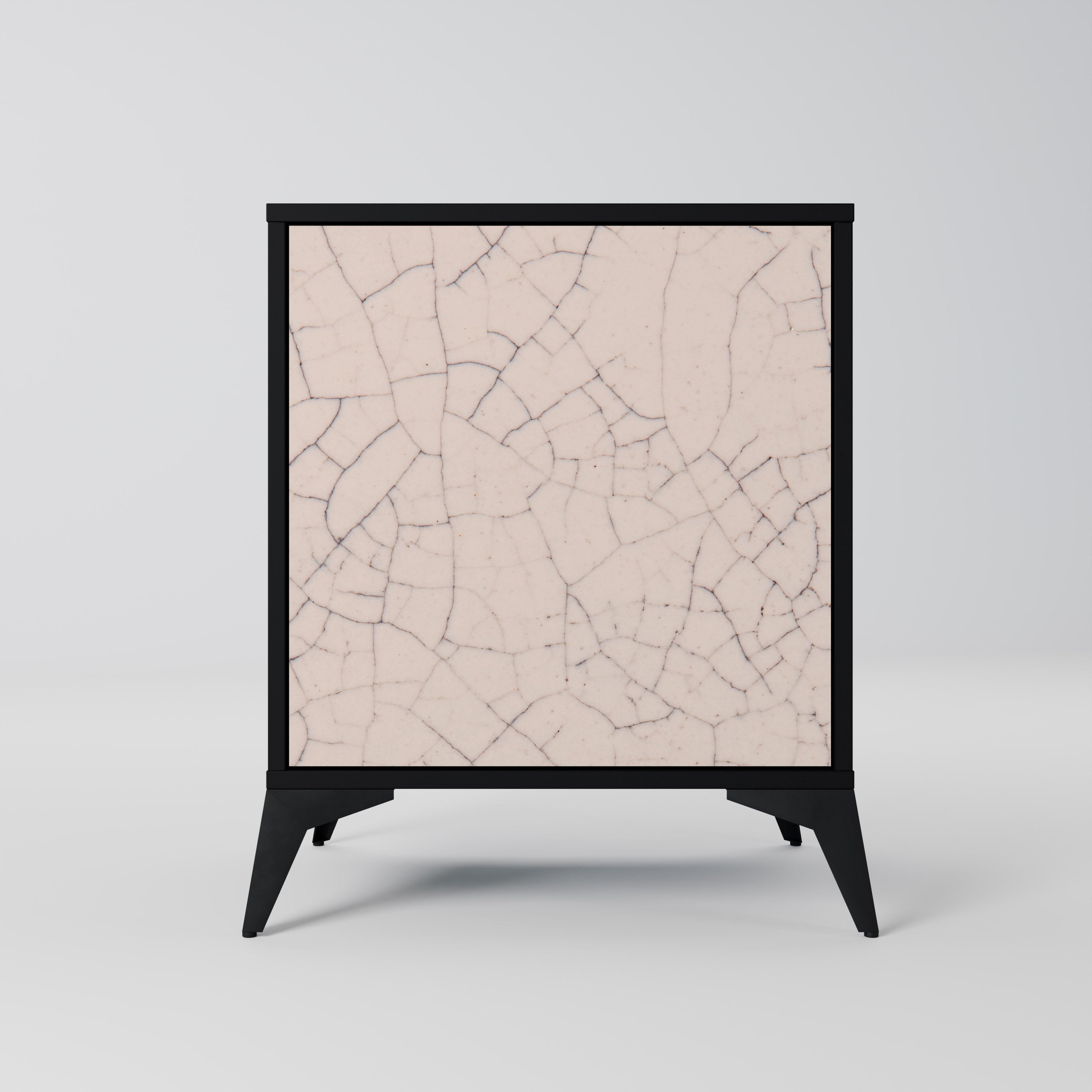 CERAMIC TEXTURE Aparador de 1 Porta em Acabamento Preto