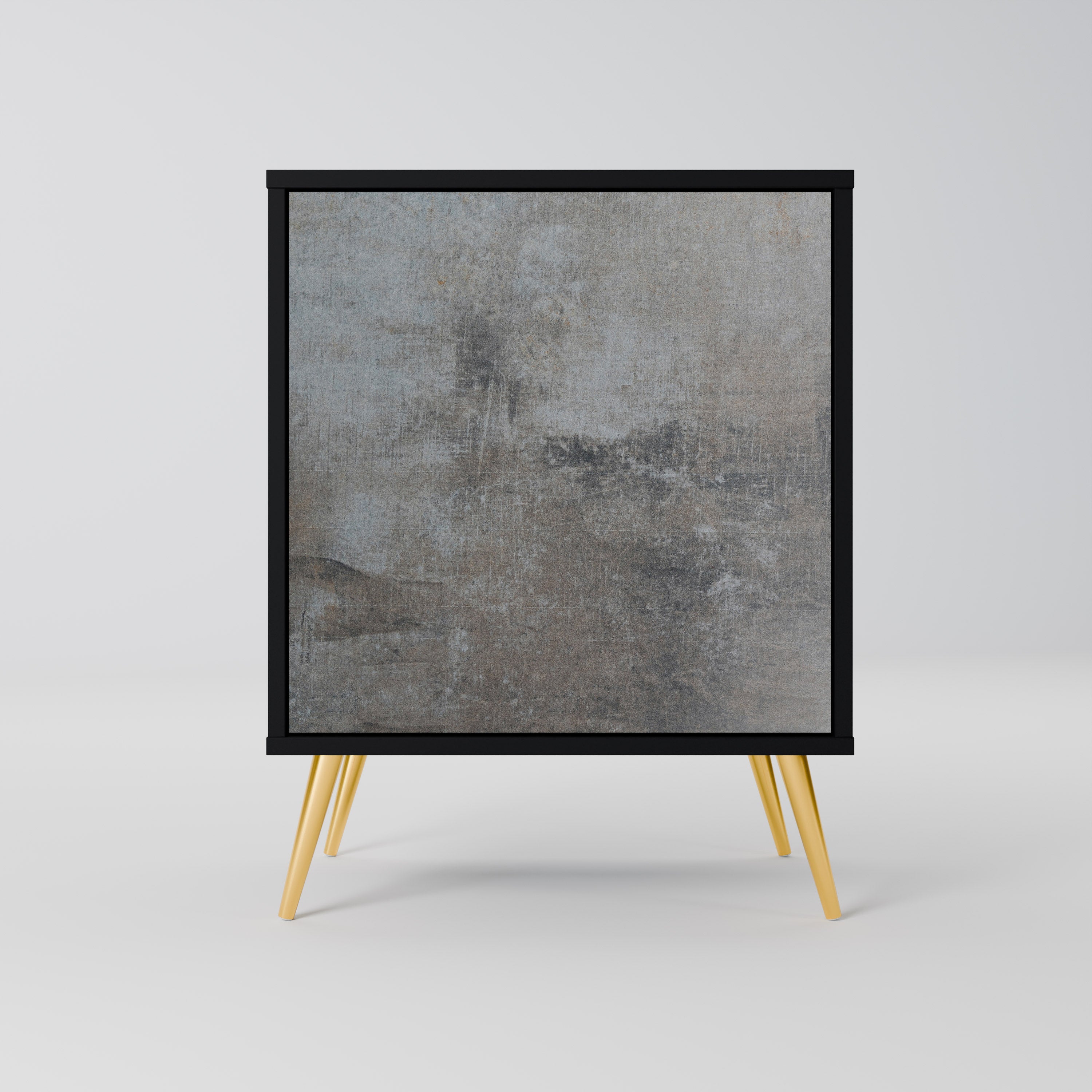 CONCRETE WALL Aparador de 1 Porta em Acabamento Preto