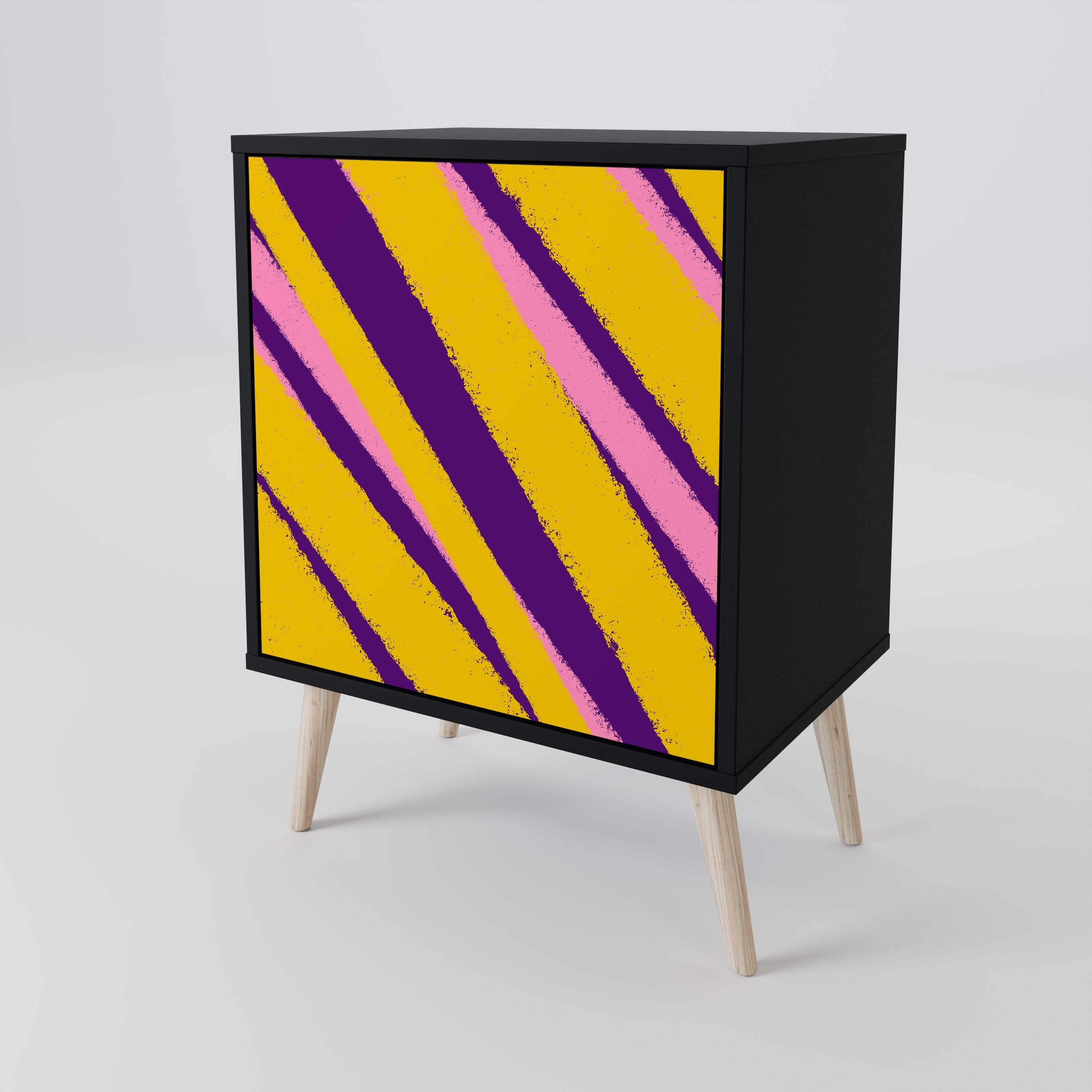 DREAMS COME TRUE Aparador de 1 Porta em Acabamento Preto