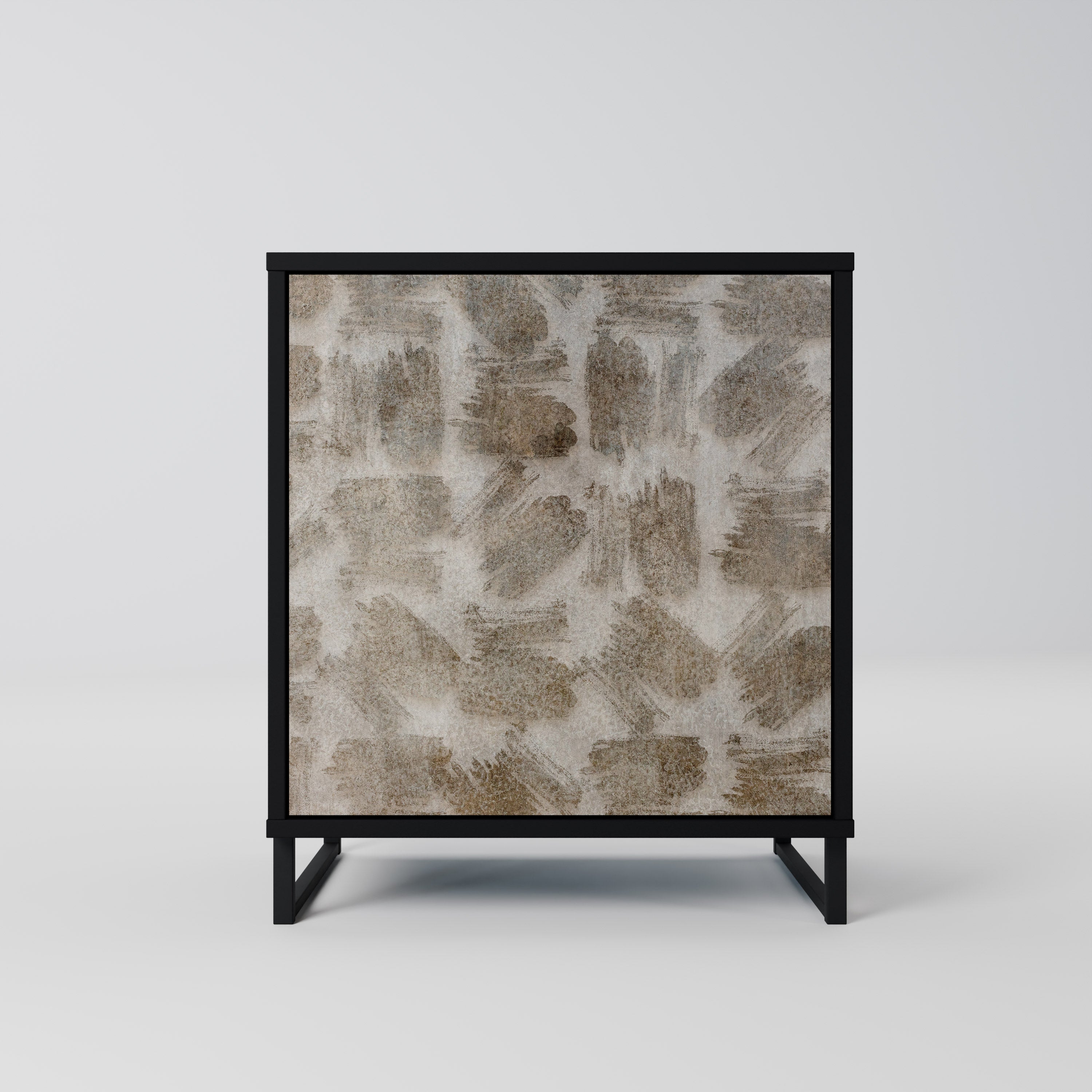 SLIGHTLY BLURRED Aparador de 1 Porta em Acabamento Preto