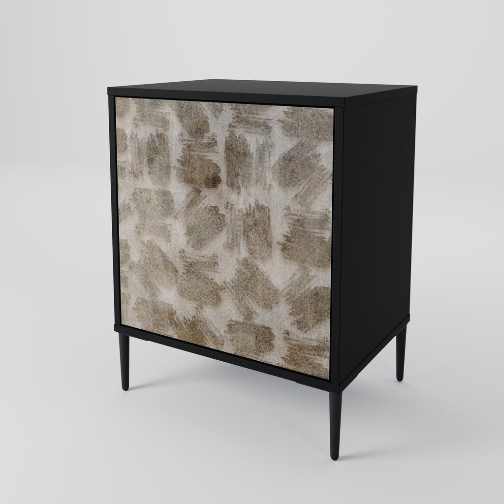 SLIGHTLY BLURRED 1-Door Sideboard in Black Finish