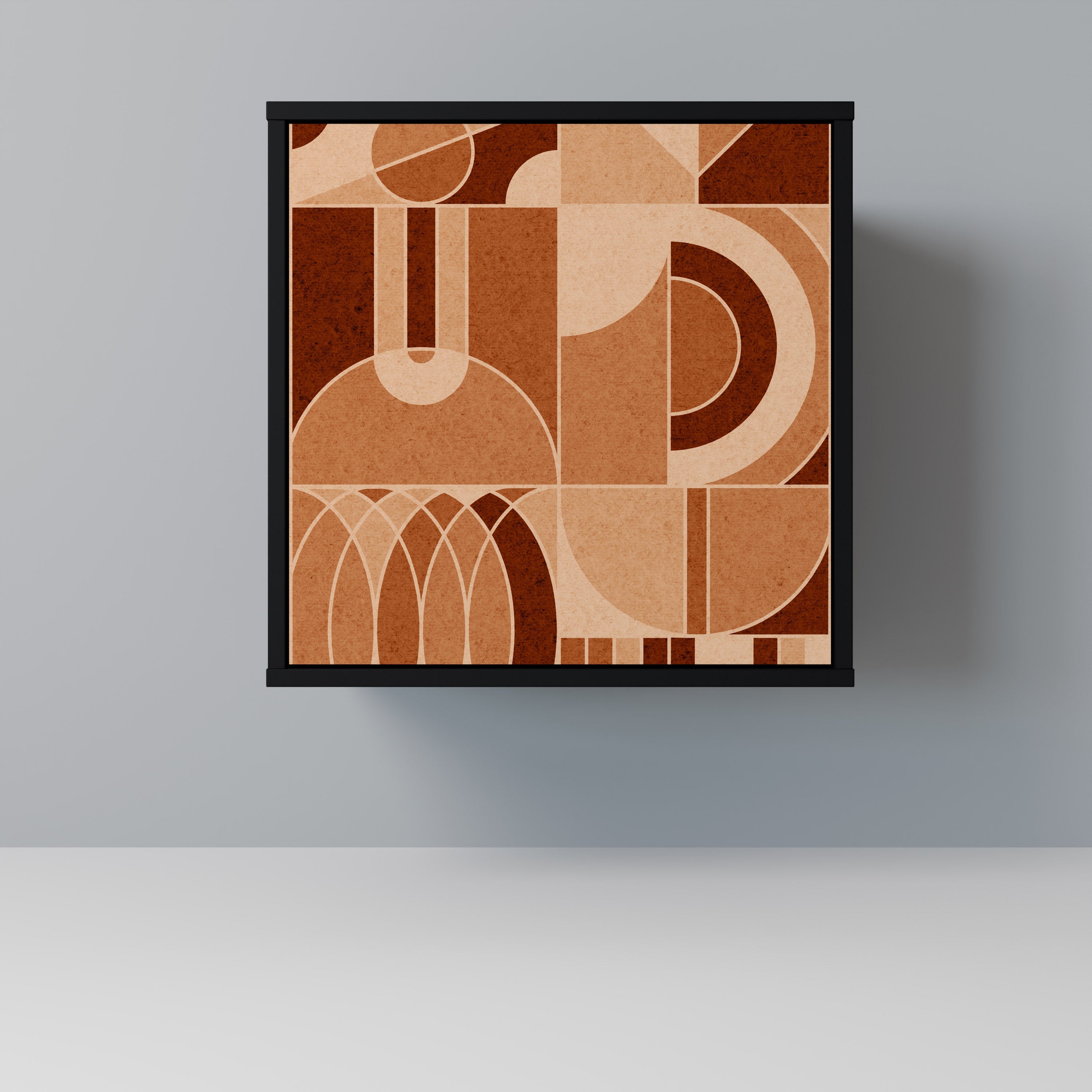 PRISM MOSAIC Aparador de 1 Porta em Acabamento Preto