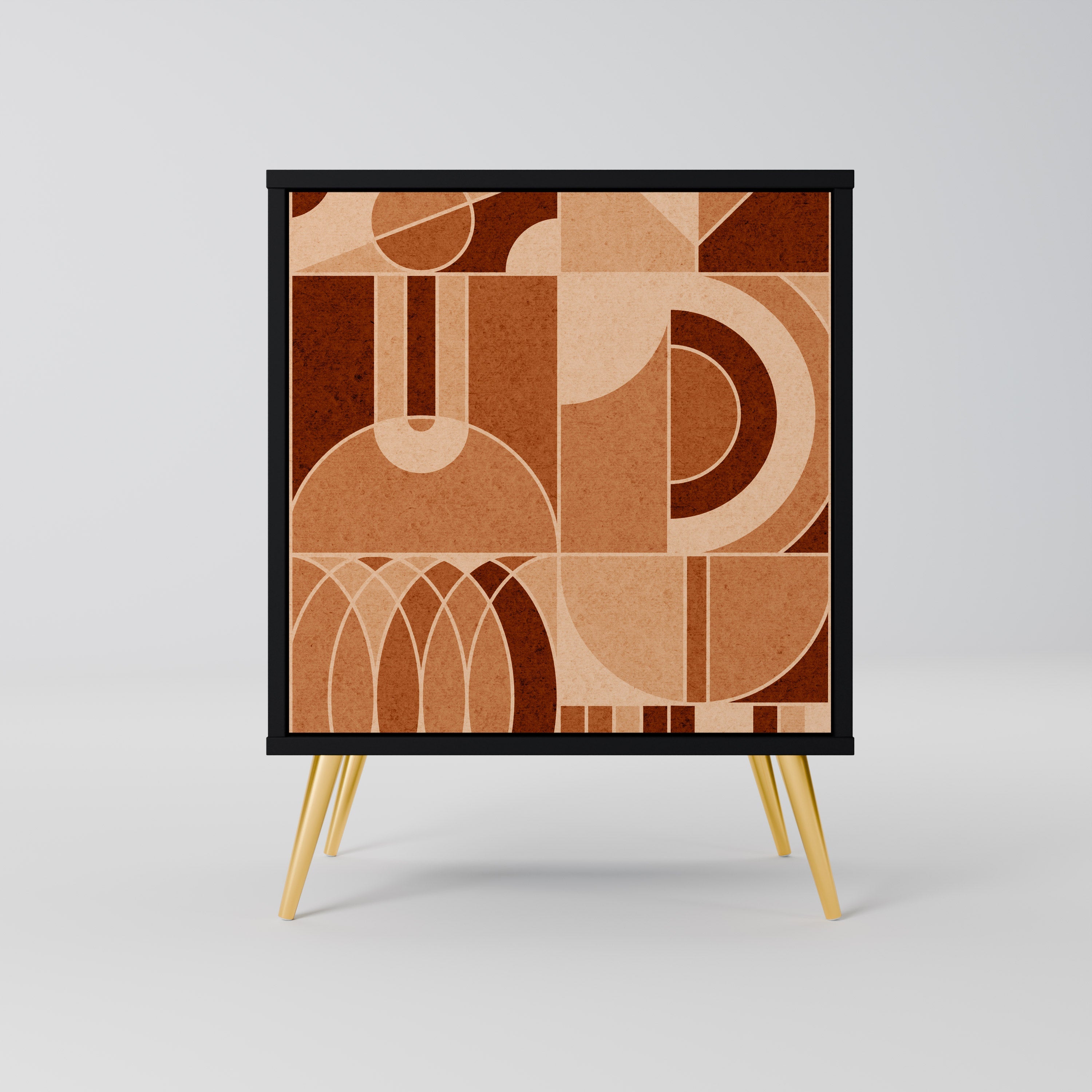 PRISM MOSAIC Aparador de 1 Porta em Acabamento Preto