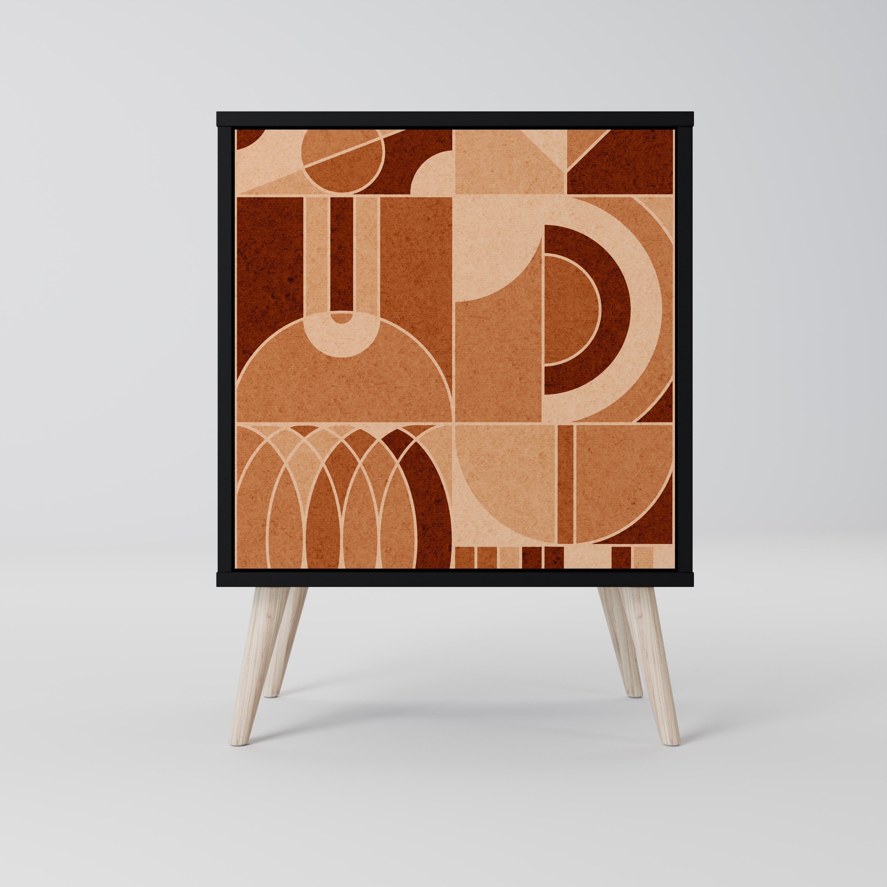 PRISM MOSAIC Aparador de 1 Porta em Acabamento Preto