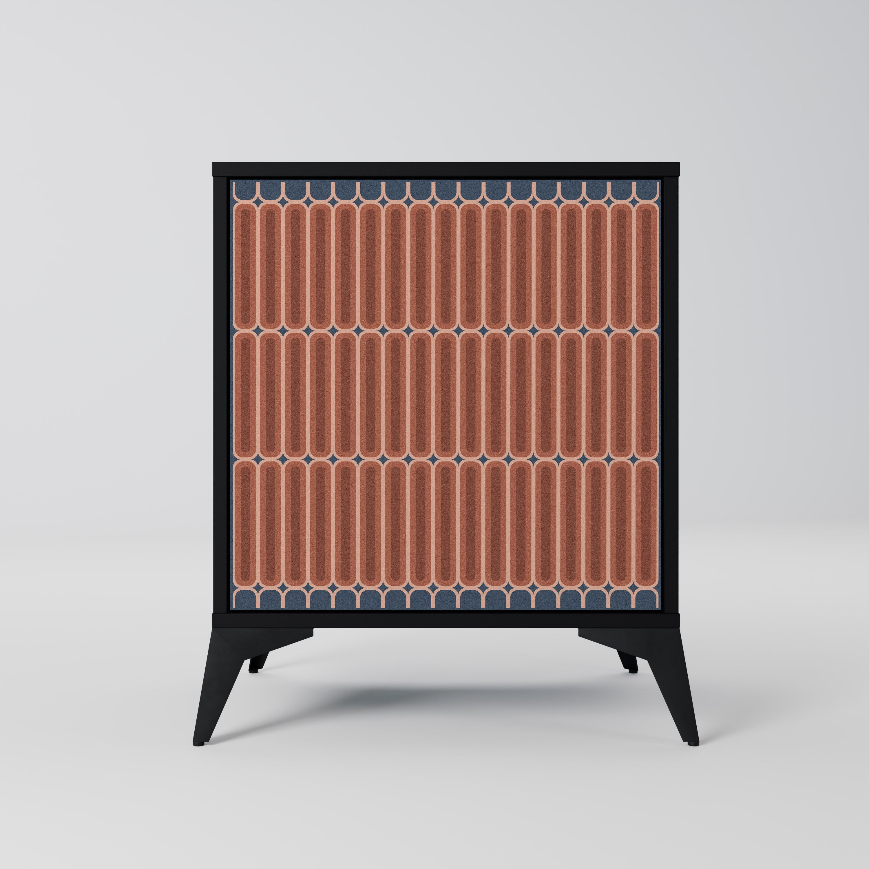 HYPNOTIC GATE Aparador de 1 Porta em Acabamento Preto