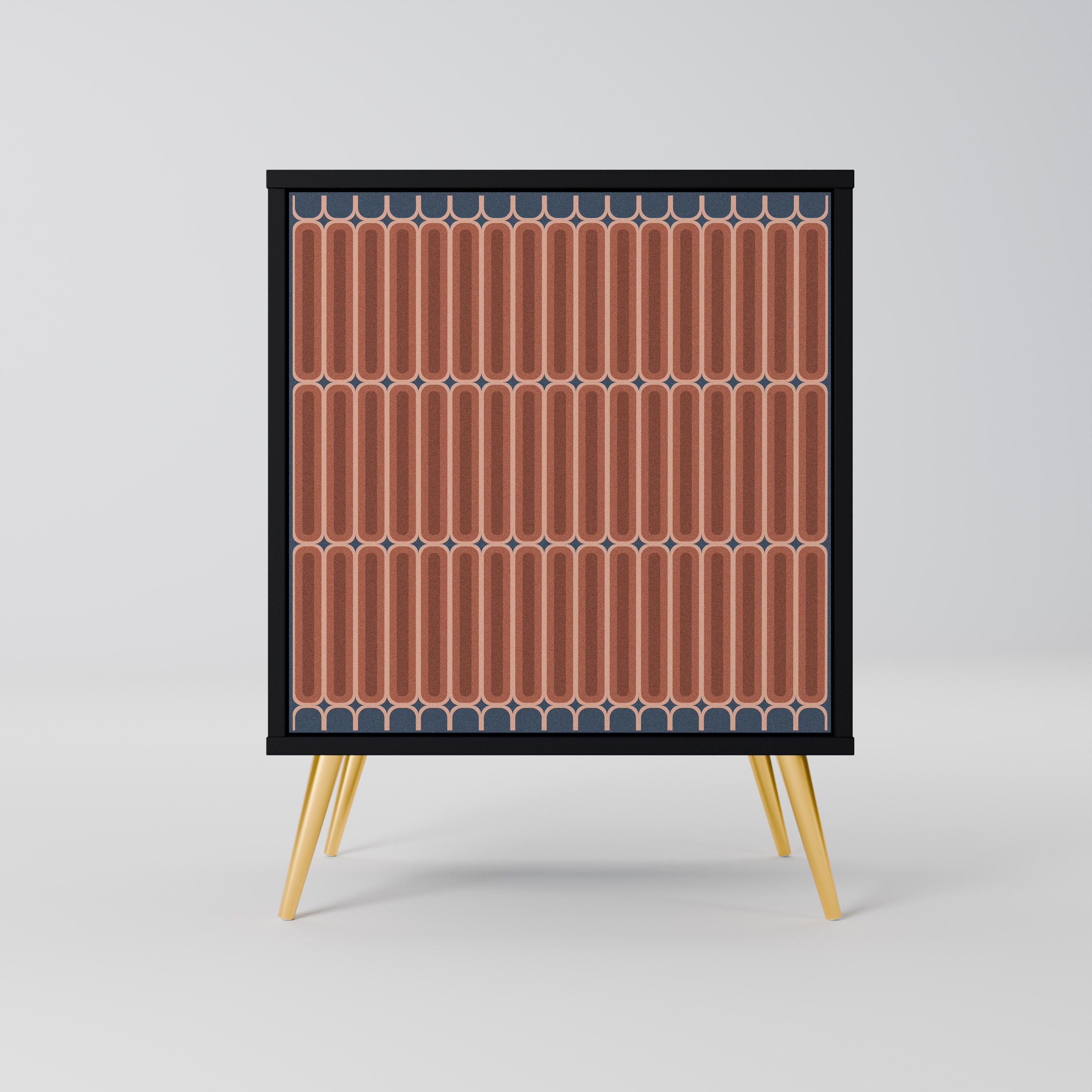 HYPNOTIC GATE Aparador de 1 Porta em Acabamento Preto