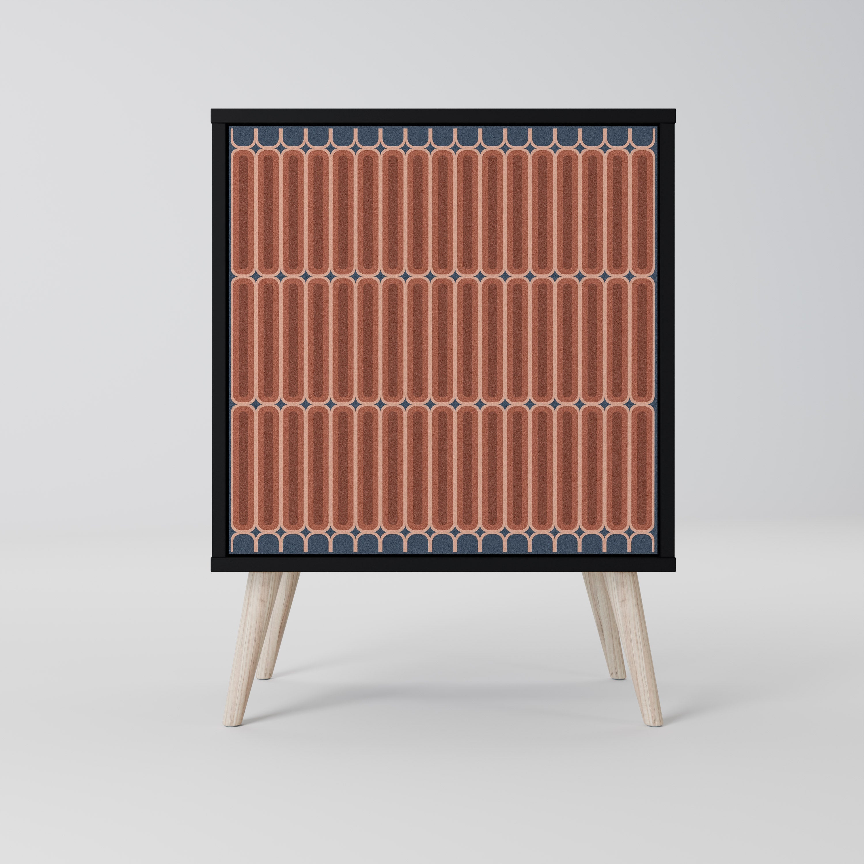 HYPNOTIC GATE Aparador de 1 Porta em Acabamento Preto