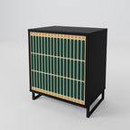 ILUSION GATE Aparador de 1 Porta em Acabamento Preto