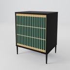 ILUSION GATE Aparador de 1 Porta em Acabamento Preto