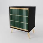 ILUSION GATE Aparador de 1 Porta em Acabamento Preto