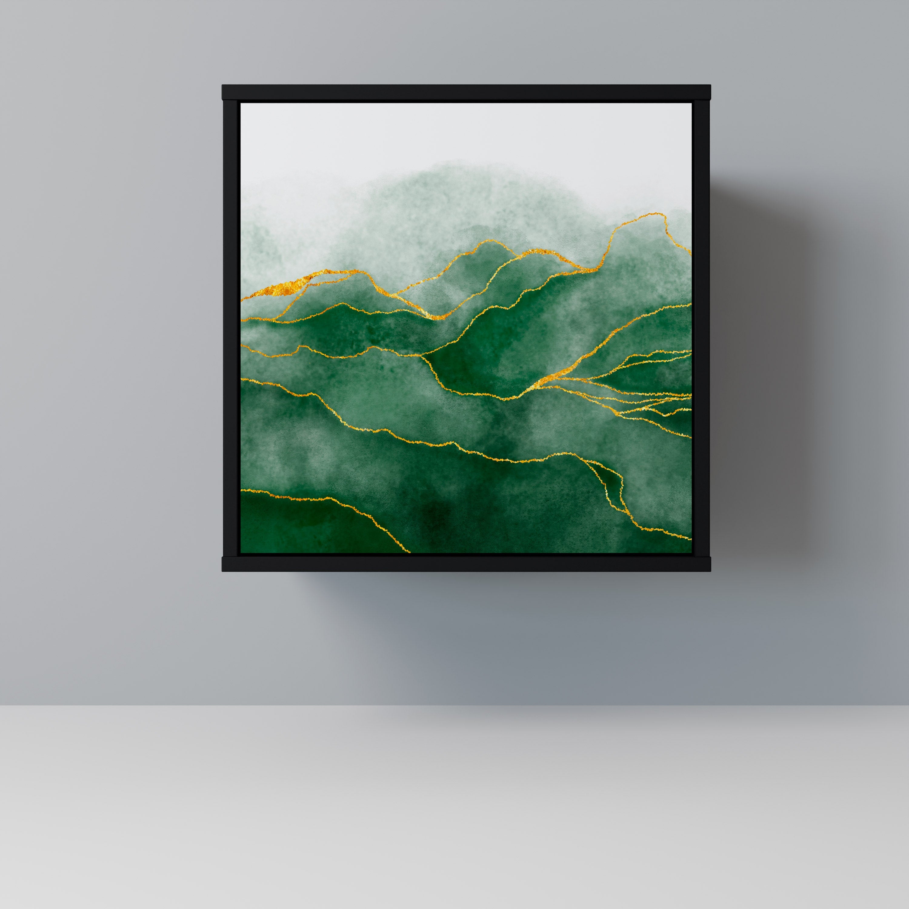 EXPENSIVE NATURE Aparador de 1 Porta em Acabamento Preto