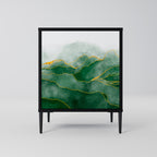 EXPENSIVE NATURE Aparador de 1 Porta em Acabamento Preto