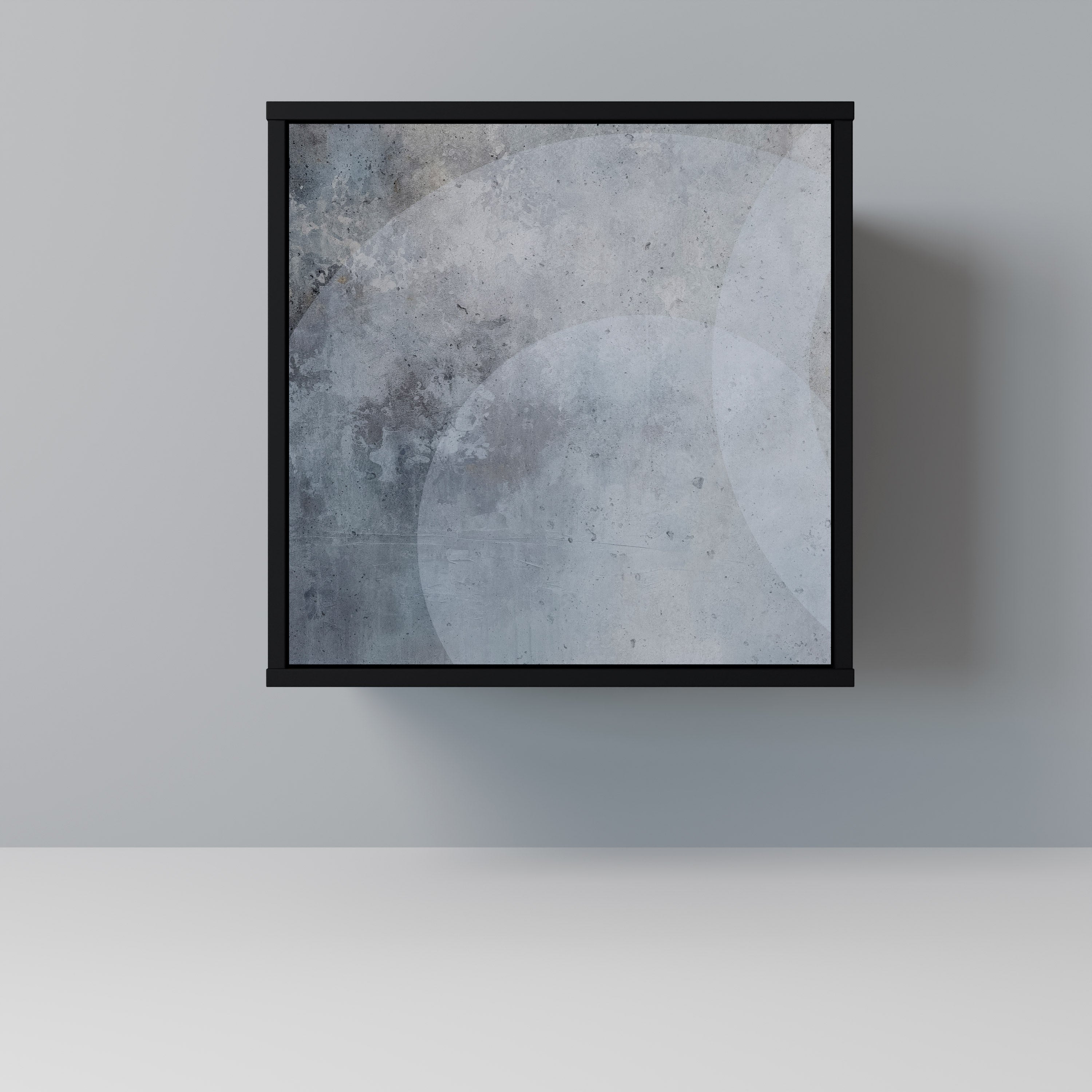 MUTED ARC Aparador de 1 Porta em Acabamento Preto