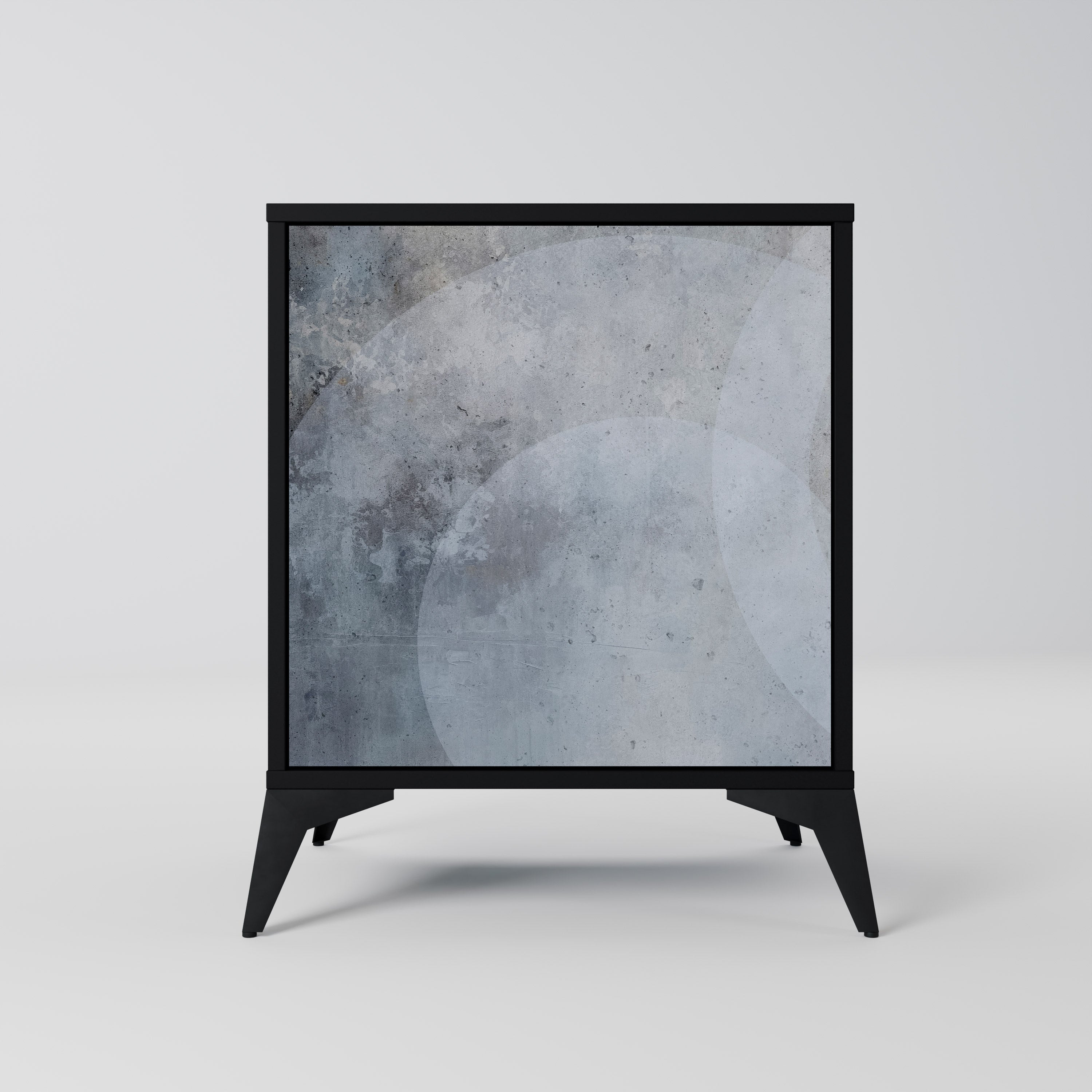 MUTED ARC Aparador de 1 Porta em Acabamento Preto