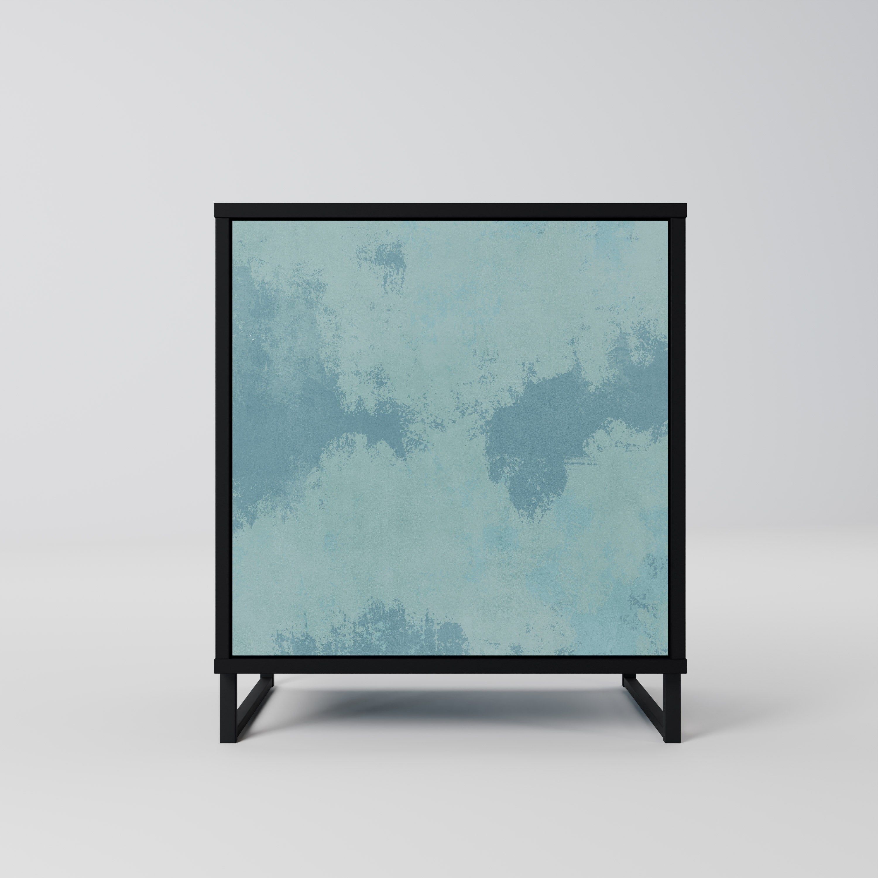 SKY WASH Aparador de 1 Porta em Acabamento Preto