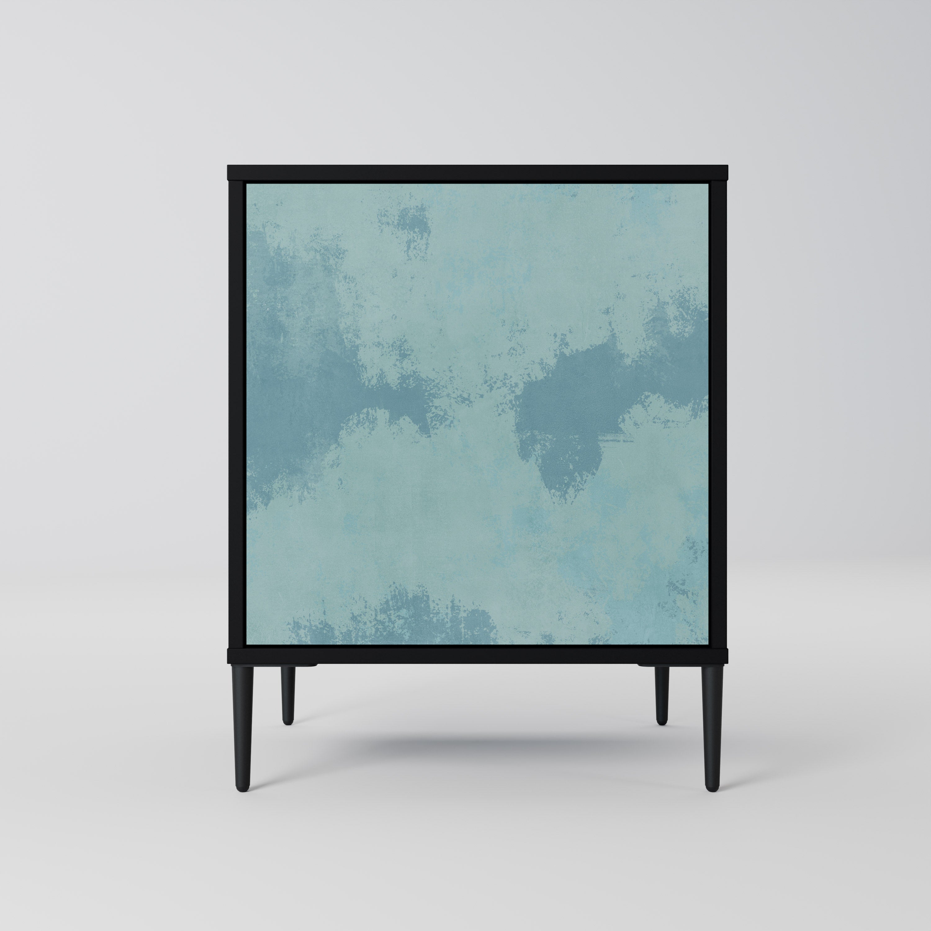 SKY WASH Aparador de 1 Porta em Acabamento Preto