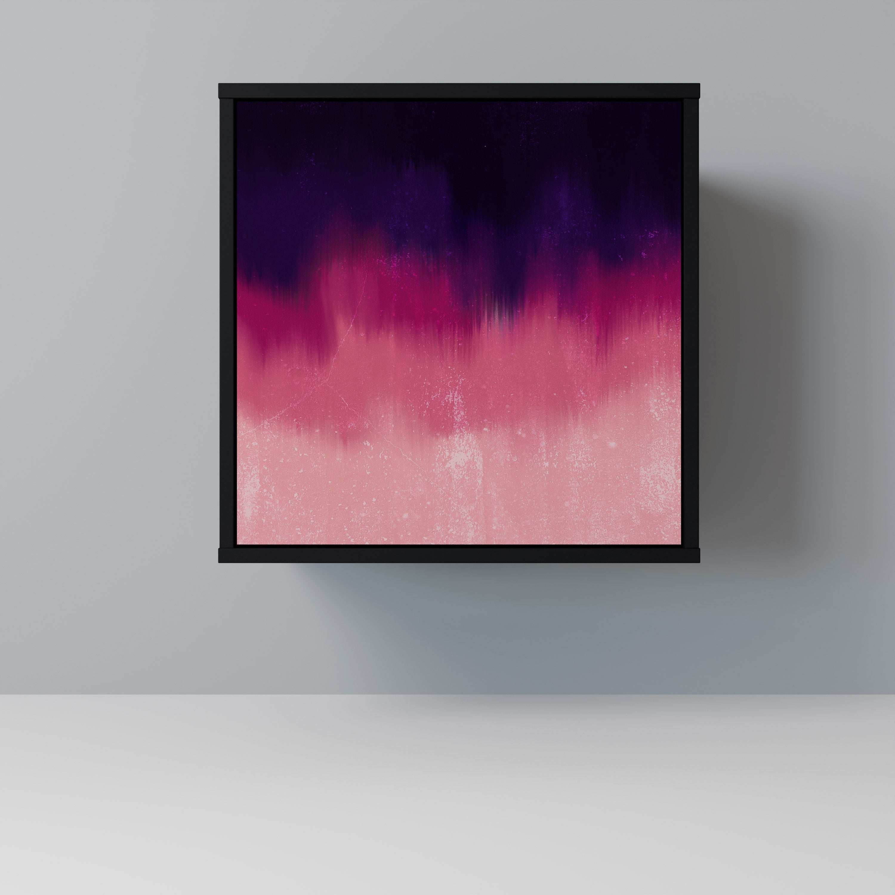 AURORA BOREALIS Aparador de 1 Porta em Acabamento Preto