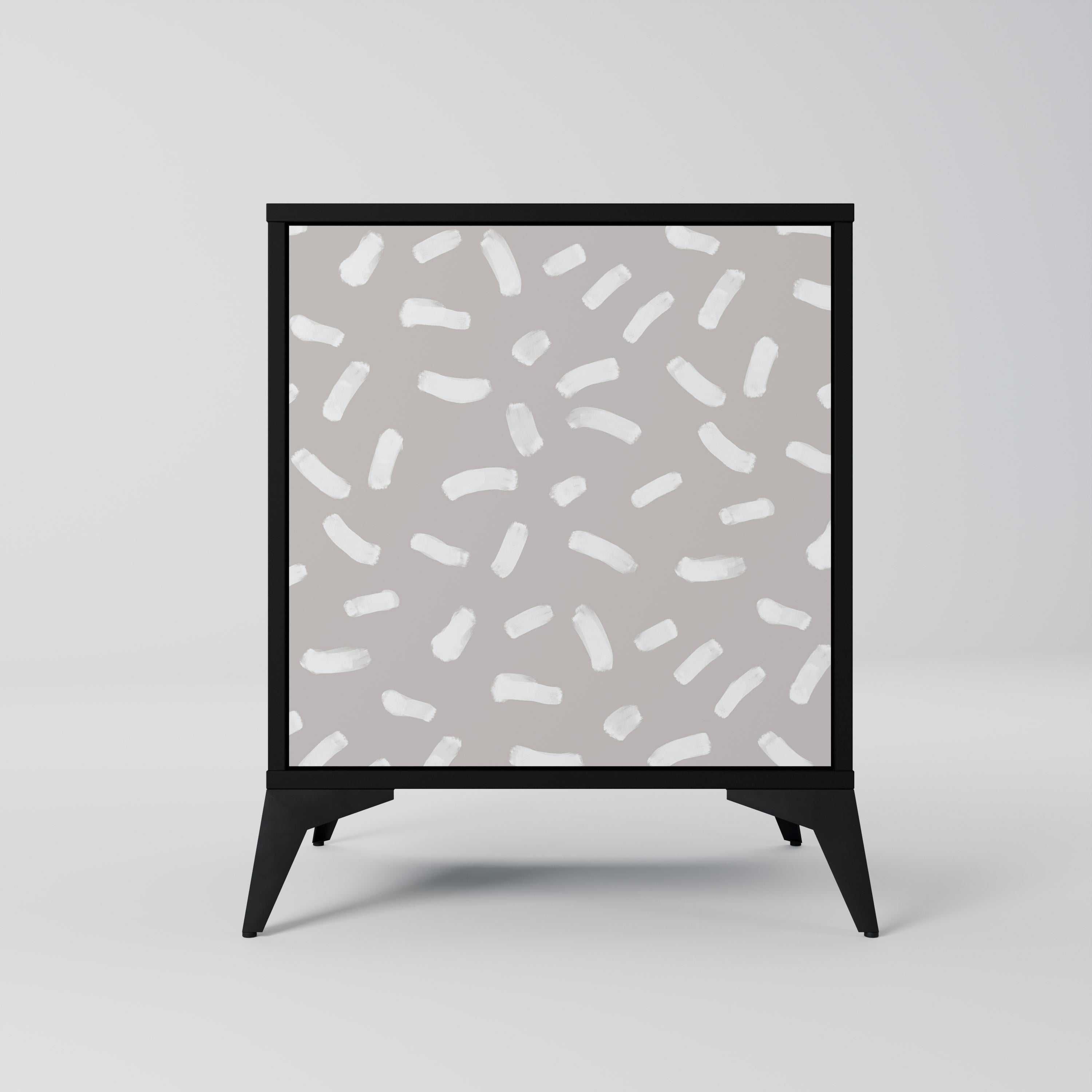 PASSING SECONDS Aparador de 1 Porta em Acabamento Preto