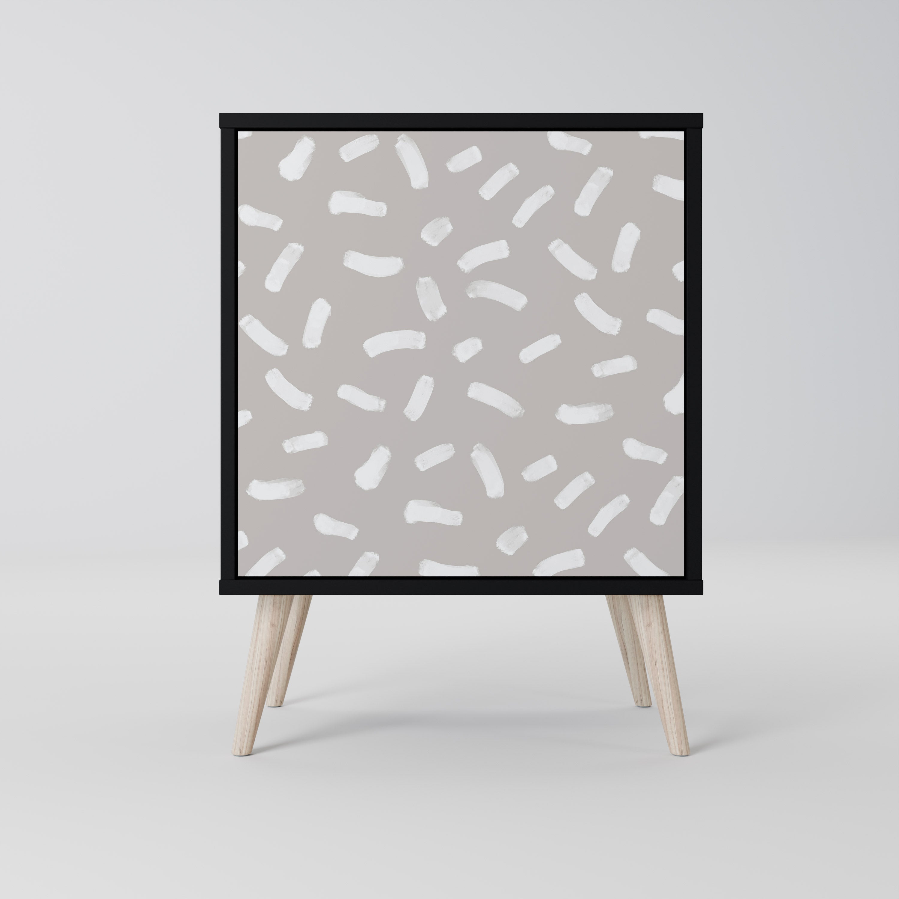 PASSING SECONDS Aparador de 1 Porta em Acabamento Preto