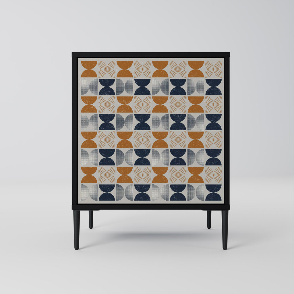 REFLECTION RANGE Aparador de 1 Porta em Acabamento Preto