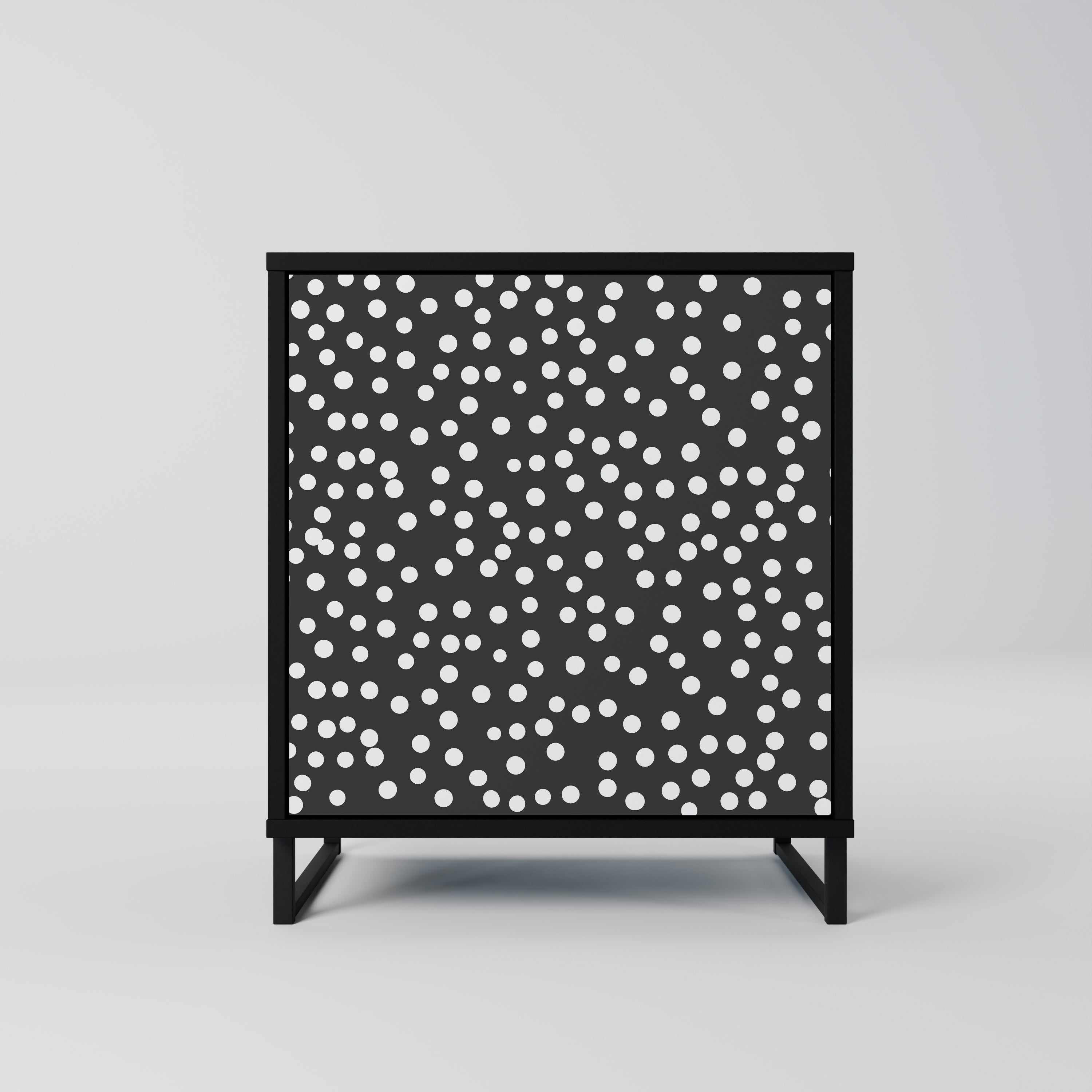 BLINDING LIGHTS Aparador de 1 Porta em Acabamento Preto