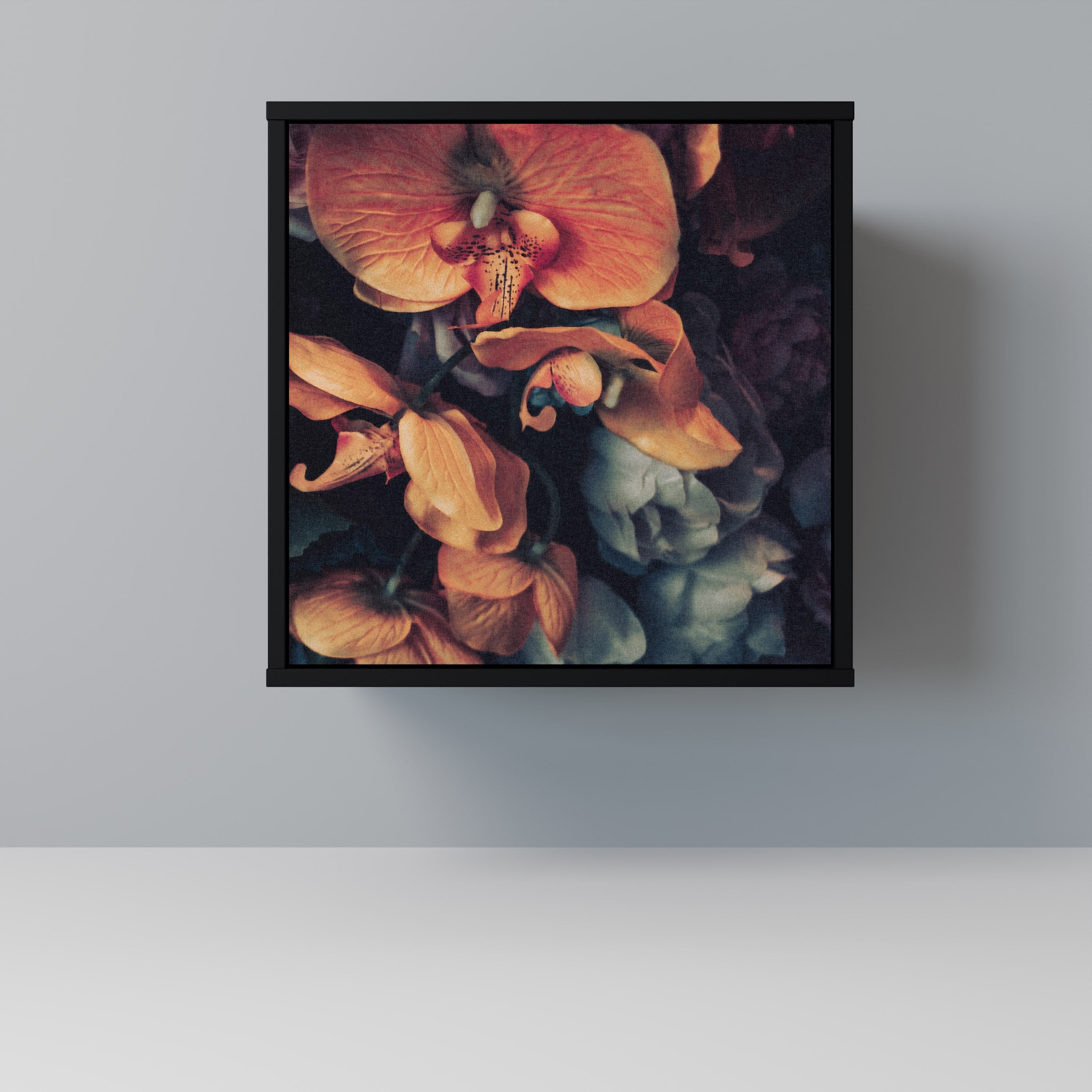 NEVERENDING BLOOM Aparador de 1 Porta em Acabamento Preto