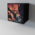 NEVERENDING BLOOM Aparador de 1 Porta em Acabamento Preto