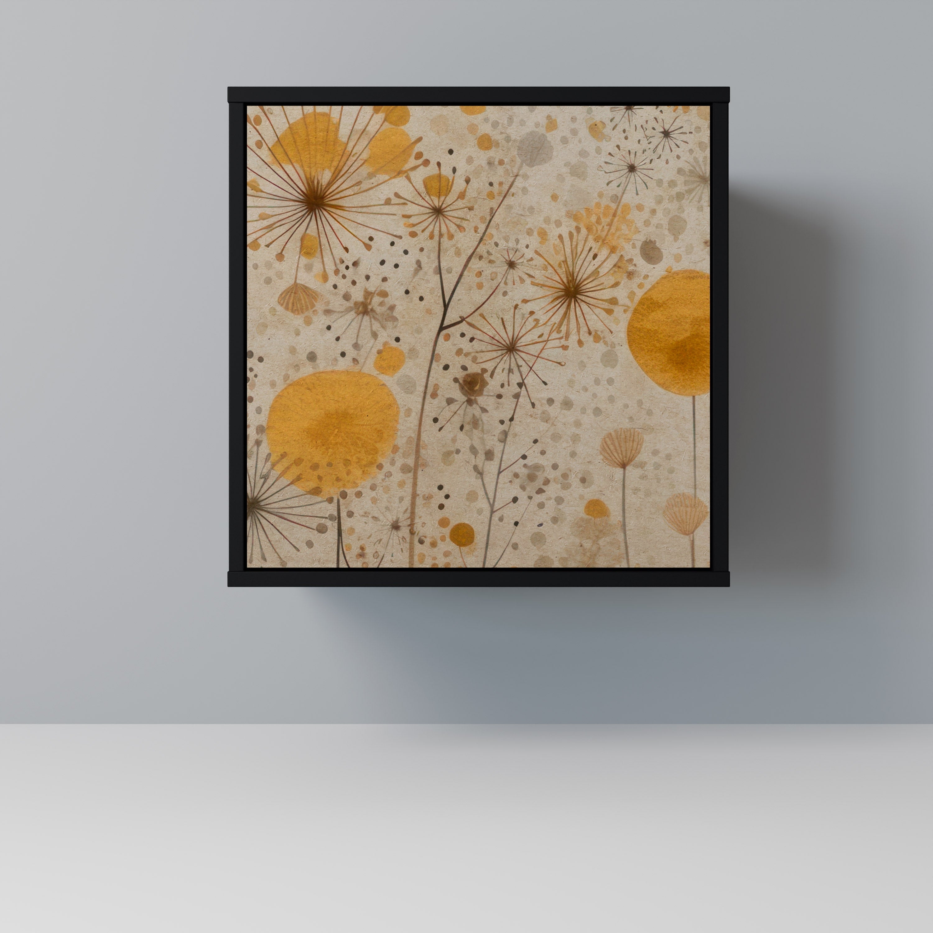 MORNING GLADE Aparador de 1 Porta em Acabamento Preto