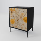 MORNING GLADE Aparador de 1 Porta em Acabamento Preto