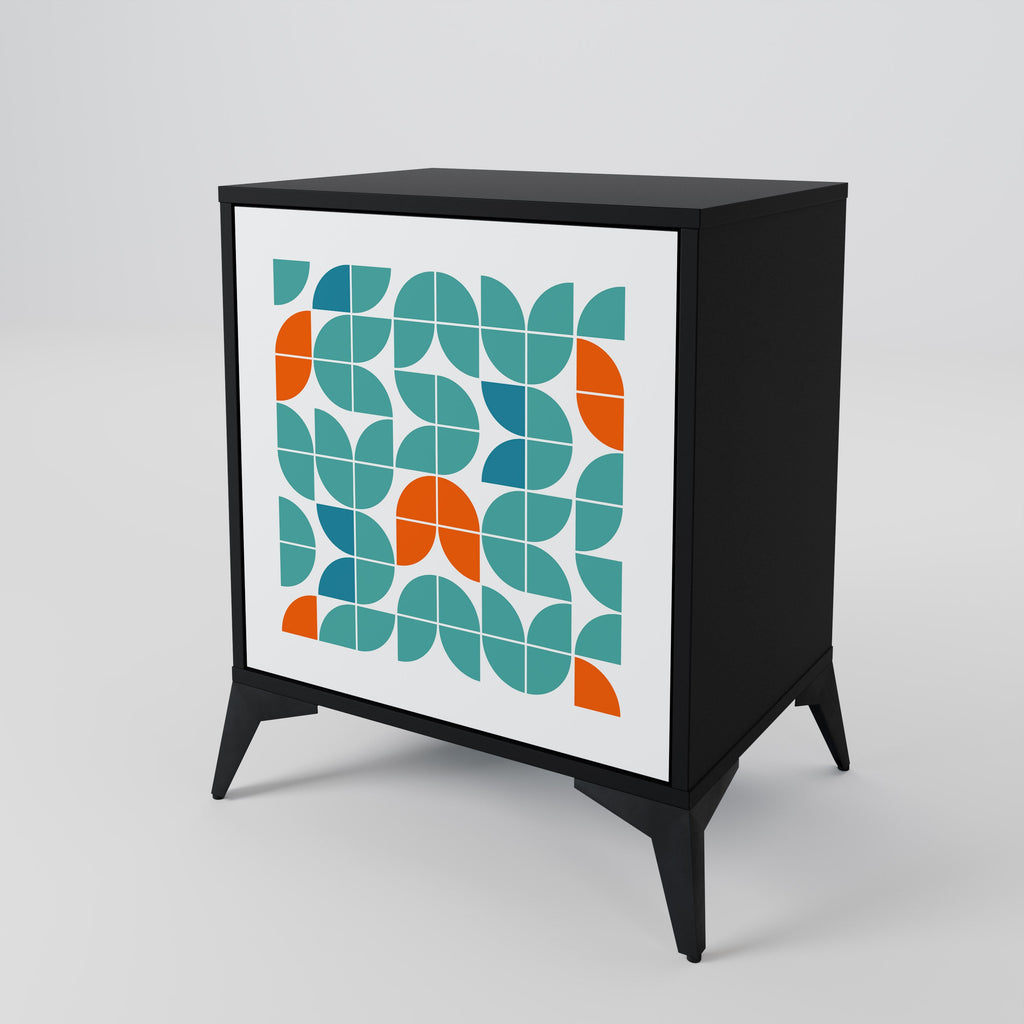 BE THE CHANGE Aparador de 1 Porta em Acabamento Preto