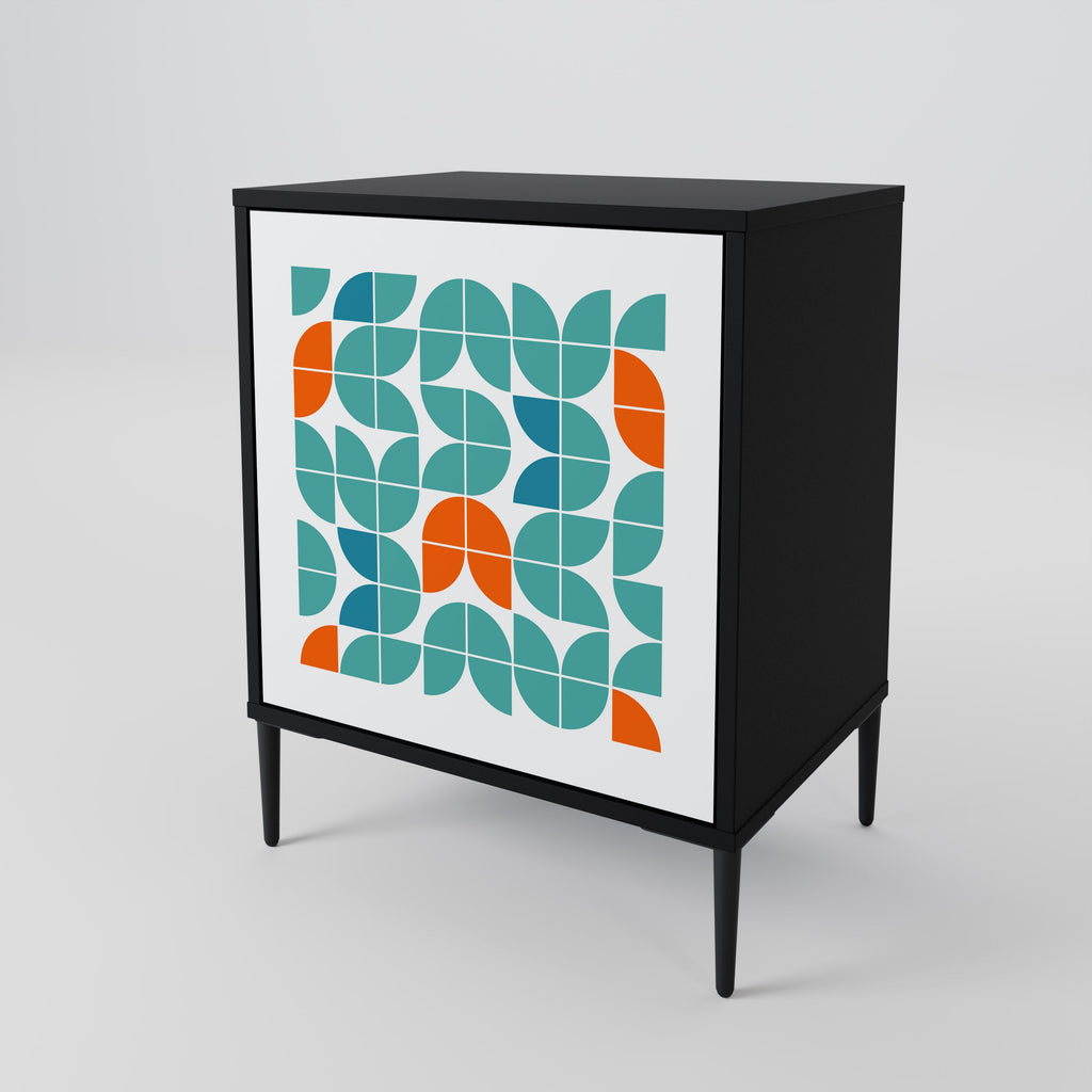 BE THE CHANGE Aparador de 1 Porta em Acabamento Preto