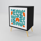 BE THE CHANGE Aparador de 1 Porta em Acabamento Preto