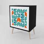 BE THE CHANGE Aparador de 1 Porta em Acabamento Preto